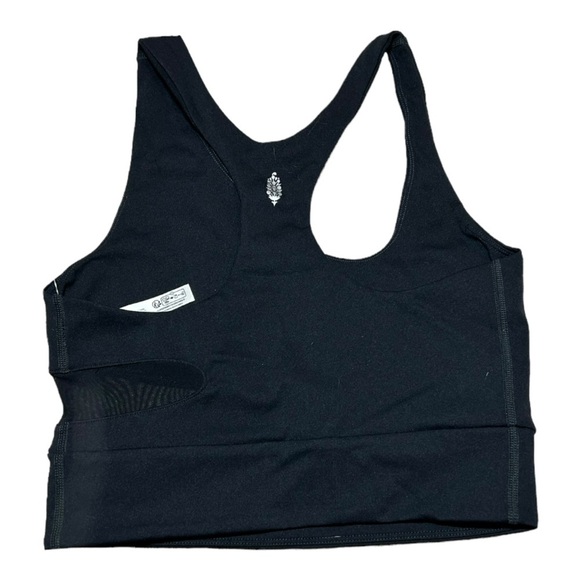 Free People Other - NWT Free People Mesh Cutout Longline Bra Size XS Black